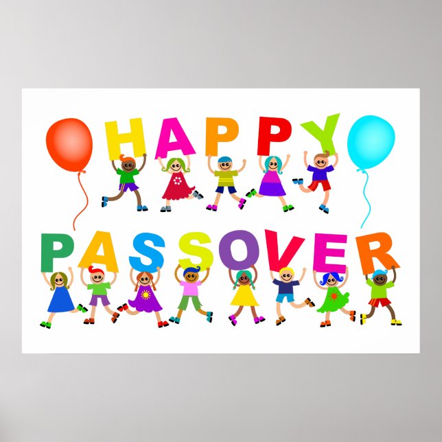 Poster Texto de Cartografia Gelada de Passover Feliz Text (Frente)