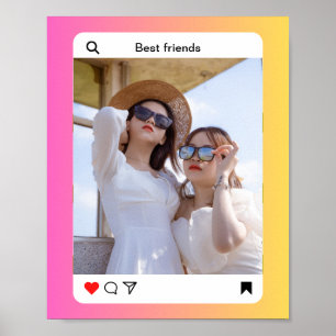 Poster texto de foto personalizado instagram Cartaz de Pa