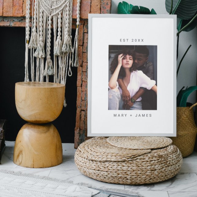 Poster Texto de Foto Personalizado Minimalista (Criador carregado)