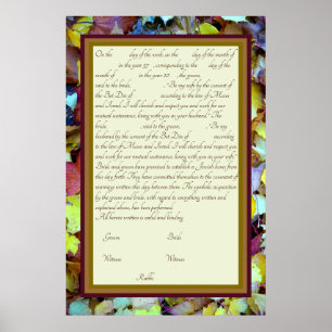 Poster Texto de Reforma Canadense do Ketubah