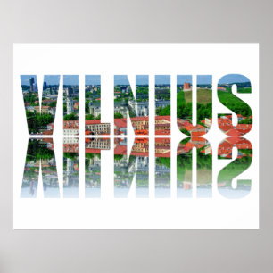 Poster texto de Vilnius com reflexão