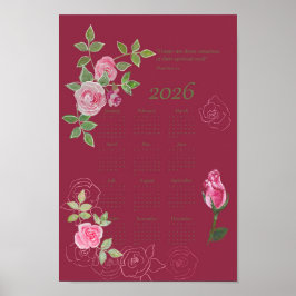 Poster texto do ano JW calendário personalizável