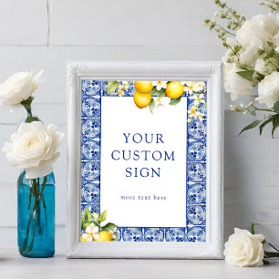 Poster Texto do Letreiro Personalizado Main Squeeze Lemon