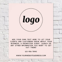 Texto do logotipo Promocional Empresa Cor-de-rosa-