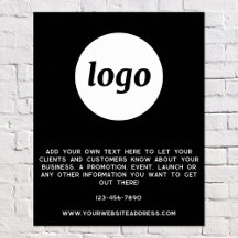 Texto do Logotipo Promocional Empresarial Preto