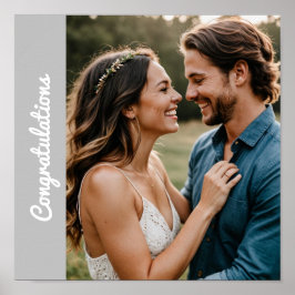 Poster texto e foto personalizados de cartaz de compromis
