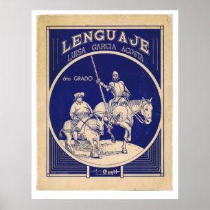 Poster Texto em língua espanhola Don Quixote Sancho Panza