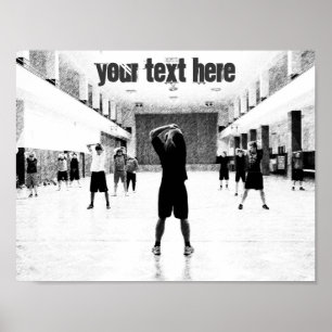 Póster Texto motivacional personalizável para academia