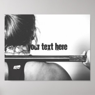 Póster Texto motivacional personalizável para academia