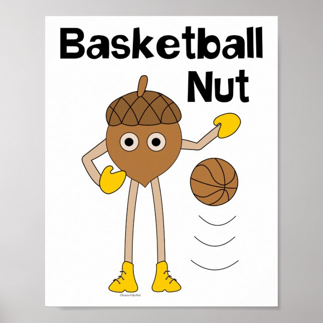 Poster Texto Nut de Basquete (Frente)