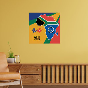 Poster Texto Personalizado África do Sul