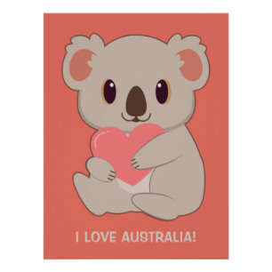 Póster Texto Personalizado Amor Koala