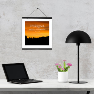 Poster Texto Personalizado de Foto Silhueta Sunset de Pra