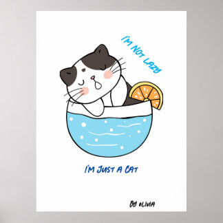 Poster Texto Personalizado De Humor De Gato Sarcástico Mu