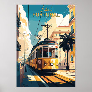 Poster Texto personalizado Lisboa Portugal