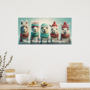 Poster Texto Personalizado Llamas de inverno