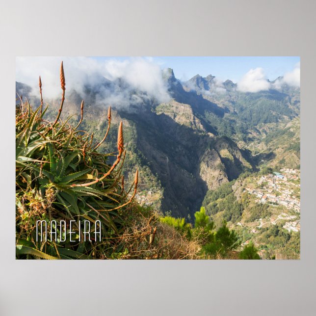 Poster Texto Personalizado Madeira Portugal (Frente)