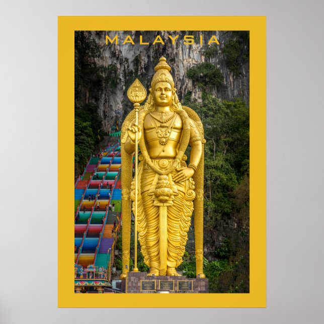 Poster Texto personalizado Malásia (Frente)