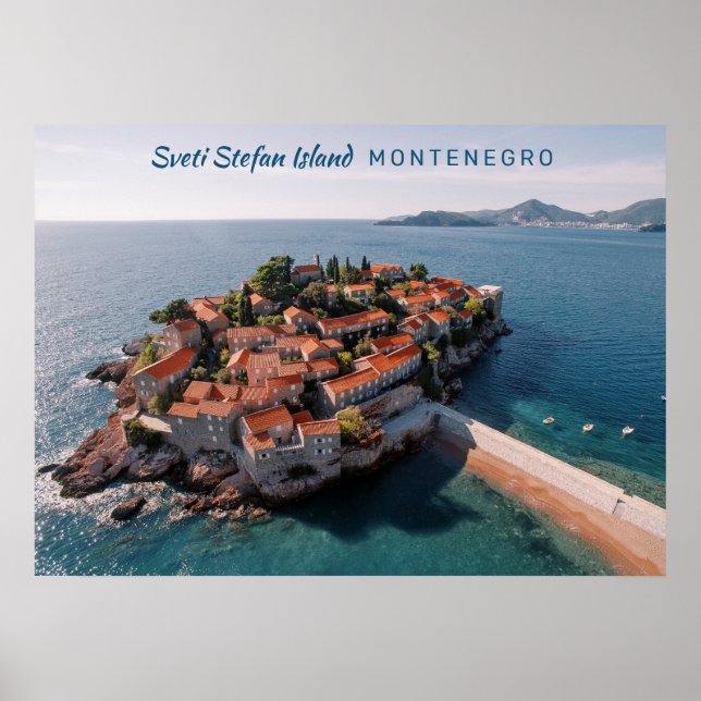 Poster Texto Personalizado Montenegro (Frente)