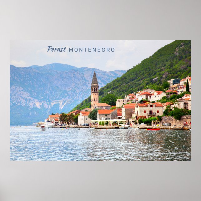 Poster Texto Personalizado Montenegro (Frente)