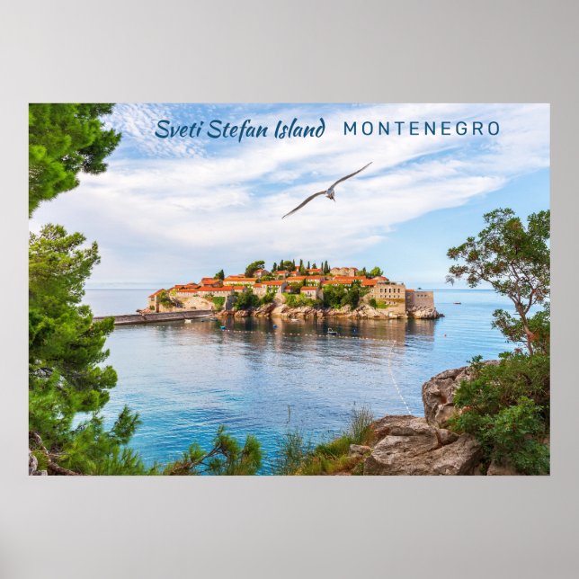 Poster Texto Personalizado Montenegro (Frente)