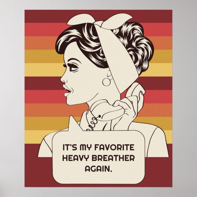 Poster Texto Personalizado Mulher Retro (Frente)