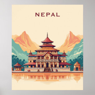 Poster Texto personalizado Nepal