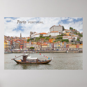 Poster Texto Personalizado Porto Portugal