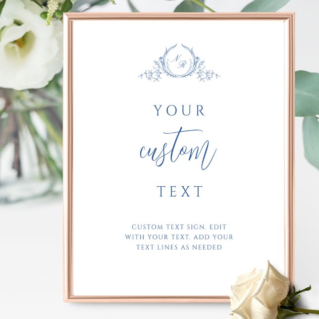 Poster Texto Personalizado, Símbolo de Casamento do Monog (Criador carregado)