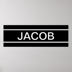 Poster Texto personalizável  Preto e branco modernos e n