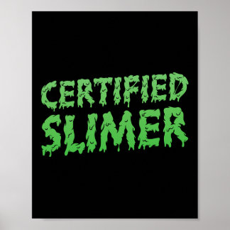 Poster Texto Slimer de Halloween certificado