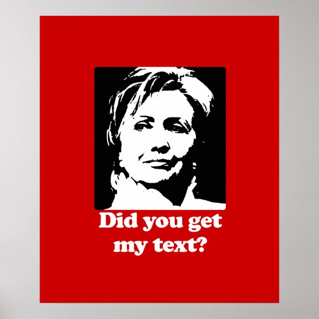 Póster Textos da Hillary (Frente)