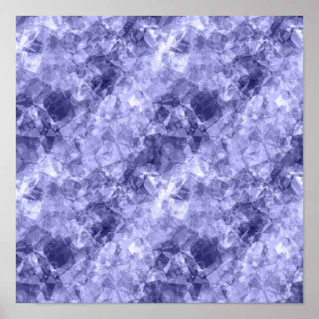 Póster Textura Amarrotada Azul Escuro (Frente)