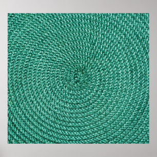 Poster Textura artificial de tecido verde trançada.