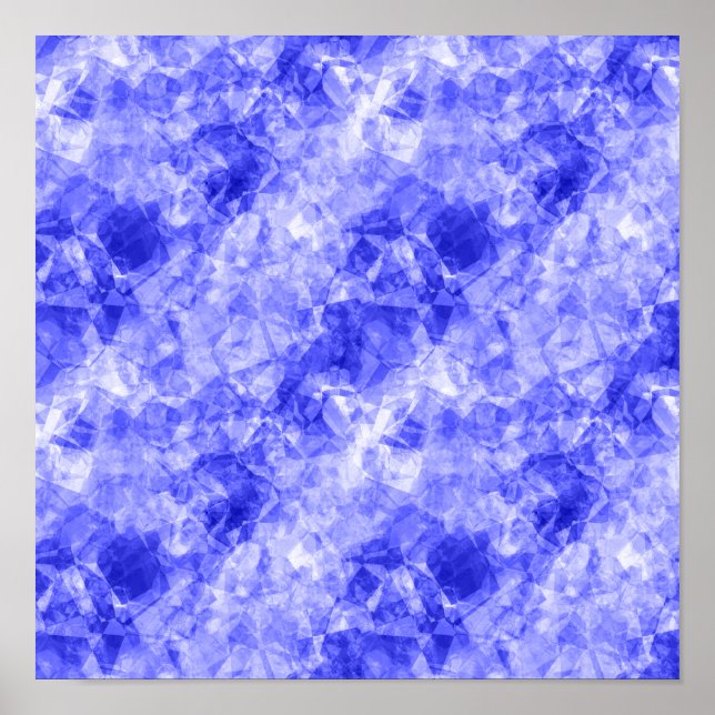 Póster Textura Azul Amassada (Frente)