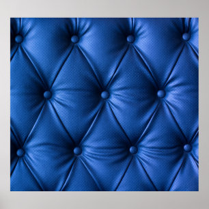 Poster Textura Azul De Couro: Fundo Luxuoso