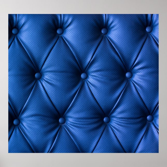 Poster Textura Azul De Couro: Fundo Luxuoso (Frente)