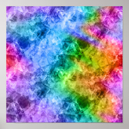 Póster Textura Azul de Pavão Amassado