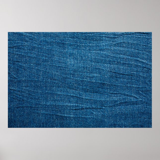 Poster Textura azul denim, textura Bluejeans (Frente)