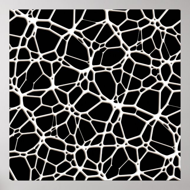 Póster Textura branca na Web + seu solteiro. & ideias (Frente)