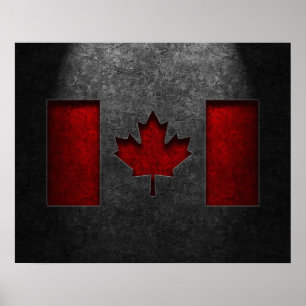 Póster Textura canadense da pedra da bandeira