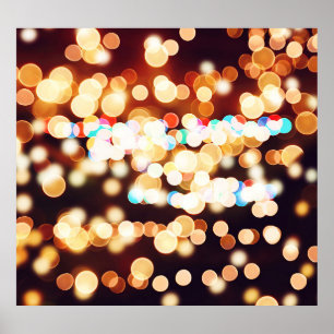 Poster Textura Colorida de Abstrato Bokeh