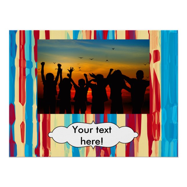 Póster Textura de aquarelas (Frente)