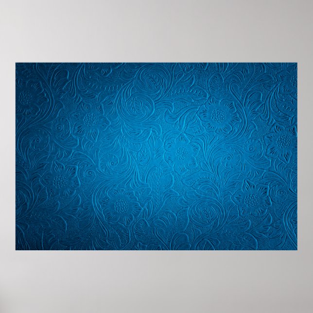 Poster Textura de couro azul (Frente)