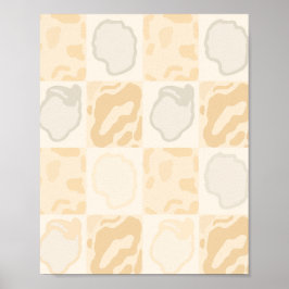Poster Textura de Gesso Minimalista Arte de Parede Bege N