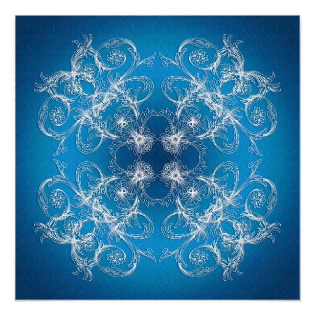 Póster textura de gradiente abstrato barroco. (Frente)