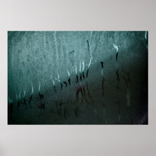 Poster Textura de humidade da janela de vidro