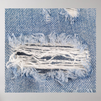 Poster Textura de Jeans com risca desbotada