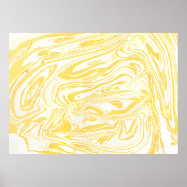 Poster Textura de mármore amarelo. Desenho manual (Frente)