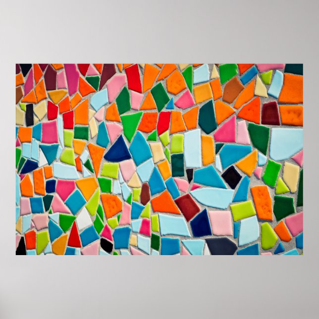 Poster Textura de modelo de azulejo de de mosaicos (Frente)